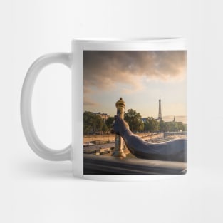 Eiffel Tower and Statue from Alexandre III Bridge Mug